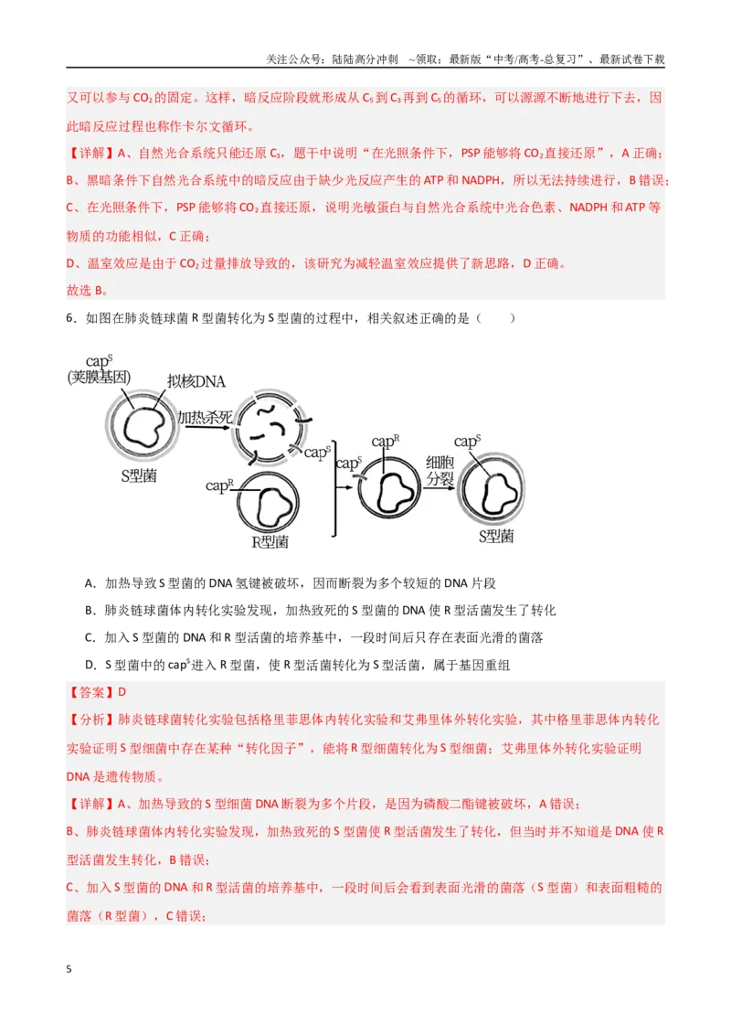 《生物（河南卷）（全解全析）_06-生物-高考总复习_专项复习_2025年_2025年高考第一二三次模拟卷（多地区）生物_2025年高考生物第三次模拟考试21套_生物（河南卷）_生物（河南卷）》第5页预览