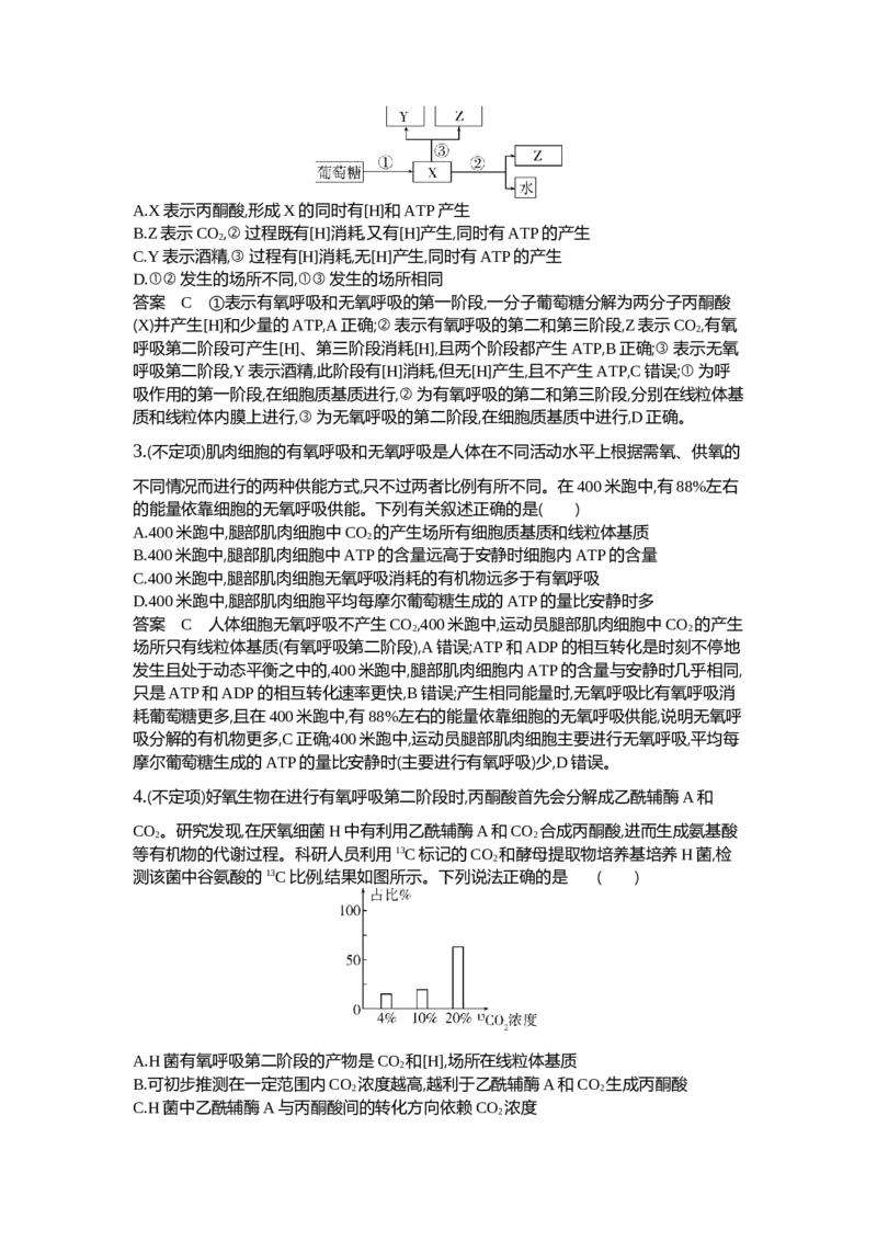 《1_05-专题五细胞呼吸_2024版教学资源包_2024版.新高考版生物.5·3A版_5_专题五细胞呼吸_6_专题检测》第4页预览