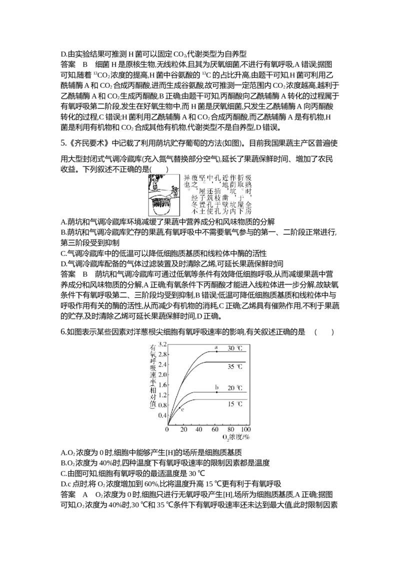 《1_05-专题五细胞呼吸_2024版教学资源包_2024版.新高考版生物.5·3A版_5_专题五细胞呼吸_6_专题检测》第5页预览