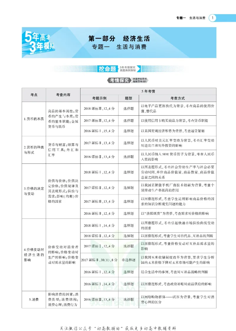 《《5年高考3年模拟》A版政治课标版_2020版》第3页预览