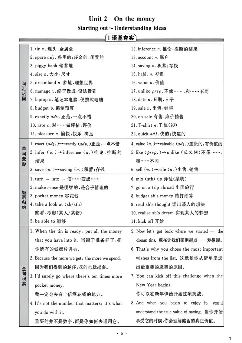 《词句天天背_26秋小学初中各机构教辅大合集（一本、教材帮、阳光同学、王朝霞、实验班、小典中点、上分卷、白欧、课堂笔记等等）_26秋初中教辅资料_26秋初中《全效学习本》》第7页预览