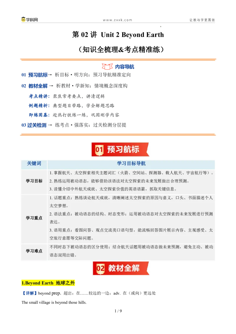 《鲁教542026版《暑假预习讲义》第02讲Unit2（知识全梳理&考点精准练）（暑假预习讲义）（原卷版）_26秋初中教辅资料_26秋初中《暑假预习》》第1页预览