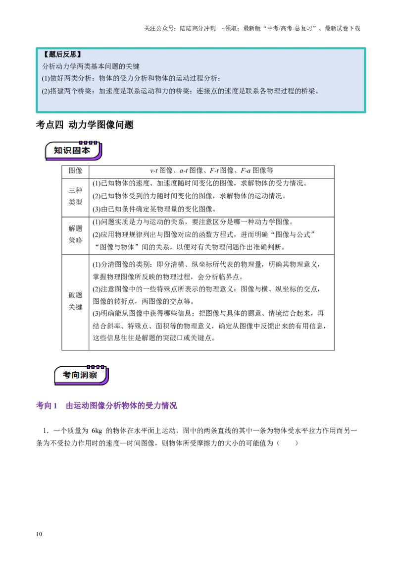 《第09讲牛顿运动定律的理解及基本应用(讲义)（学生版）_04-物理-高考总复习_一轮复习_2025年_2025年高考物理一轮复习讲义+练习+课件（新教材新高考）_第三章力与运动的关系》第10页预览