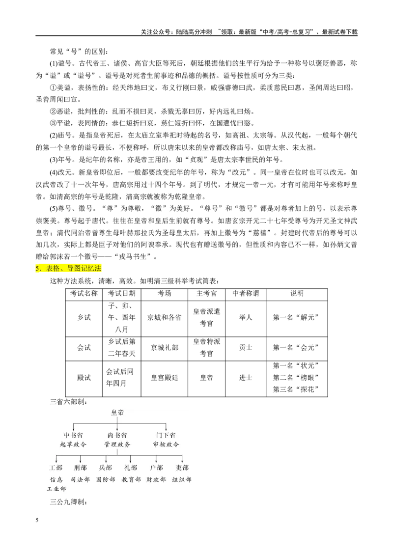 《微专题05文化常识（讲义）-（全国通用）_一轮复习_2024年_2024年高考语文一轮复习微专题之文言文阅读（全国通用）_资料》第5页预览