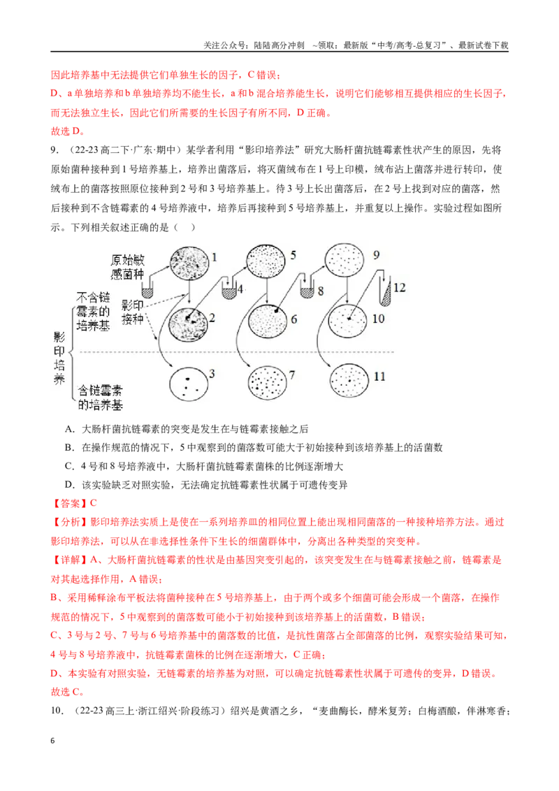 《专题12发酵工程（解析版）_06-生物-高考总复习_专项复习_2024年_2024年高考生物重难压轴题型考前终极押题_资料》第6页预览