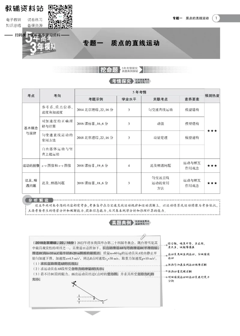 《《5年高考3年模拟》A版物理北京版_2020版》第1页预览