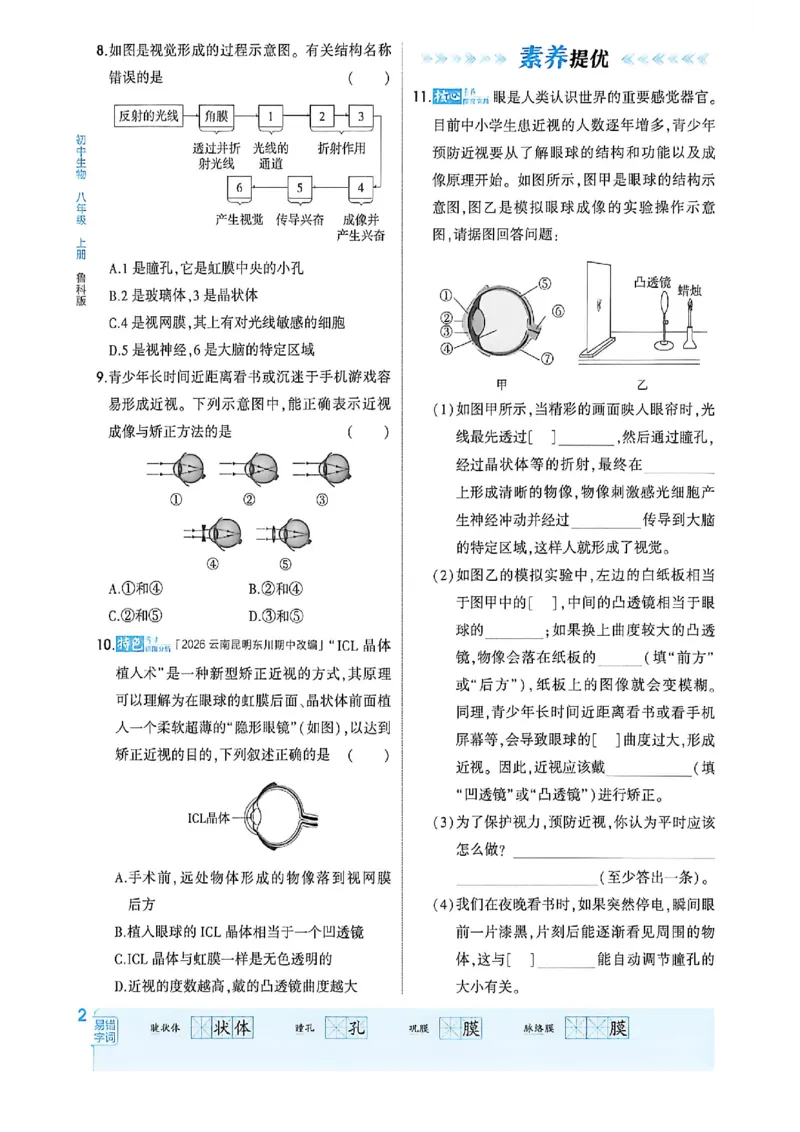 《同步课时提分练_26秋小学初中各机构教辅大合集（一本、教材帮、阳光同学、王朝霞、实验班、小典中点、上分卷、白欧、课堂笔记等等）_26秋初中教辅资料》第7页预览