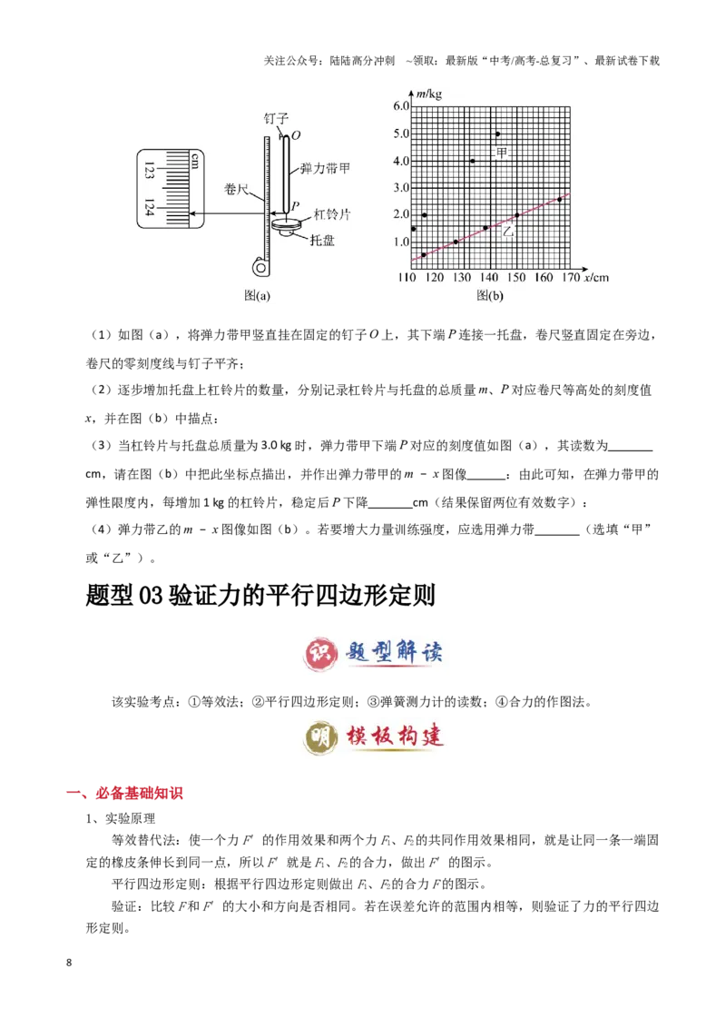 《模板17-1力学实验（九大题型）(学生版）_04-物理-高考总复习_专项复习_2025年_2025年高考物理答题技巧与答题模板（全国通用）》第8页预览
