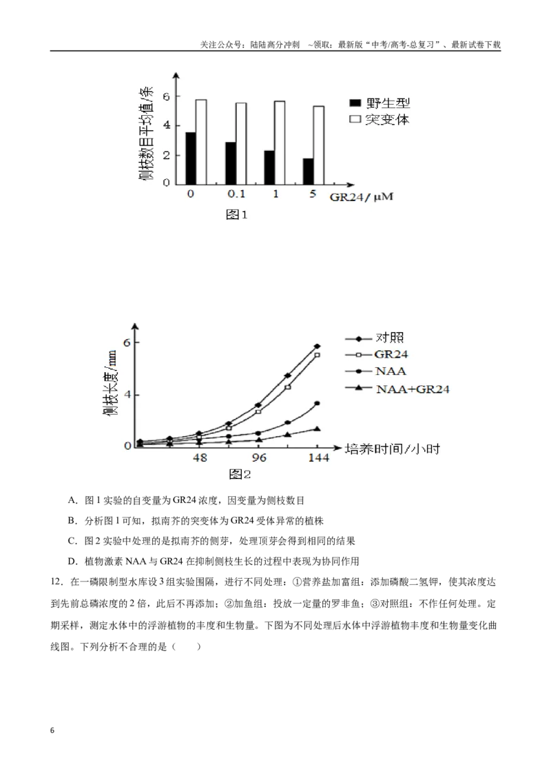 《生物（贵州卷）（考试版）_06-生物-高考总复习_专项复习_2025年_2025年高考第一二三次模拟卷（多地区）生物_2025年高考生物第三次模拟考试21套_生物（贵州卷）》第6页预览