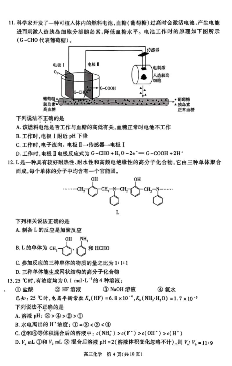 《11_05化学北京丰台区（二模）试卷+标答_2025版教学资源包_（总复习系列）2025版《5年高考3年模拟》新高考版B版（⭐全科）_2025版.新高考新教材版.选考总复习.化学.5·3B版_1_资源拓展》第4页预览