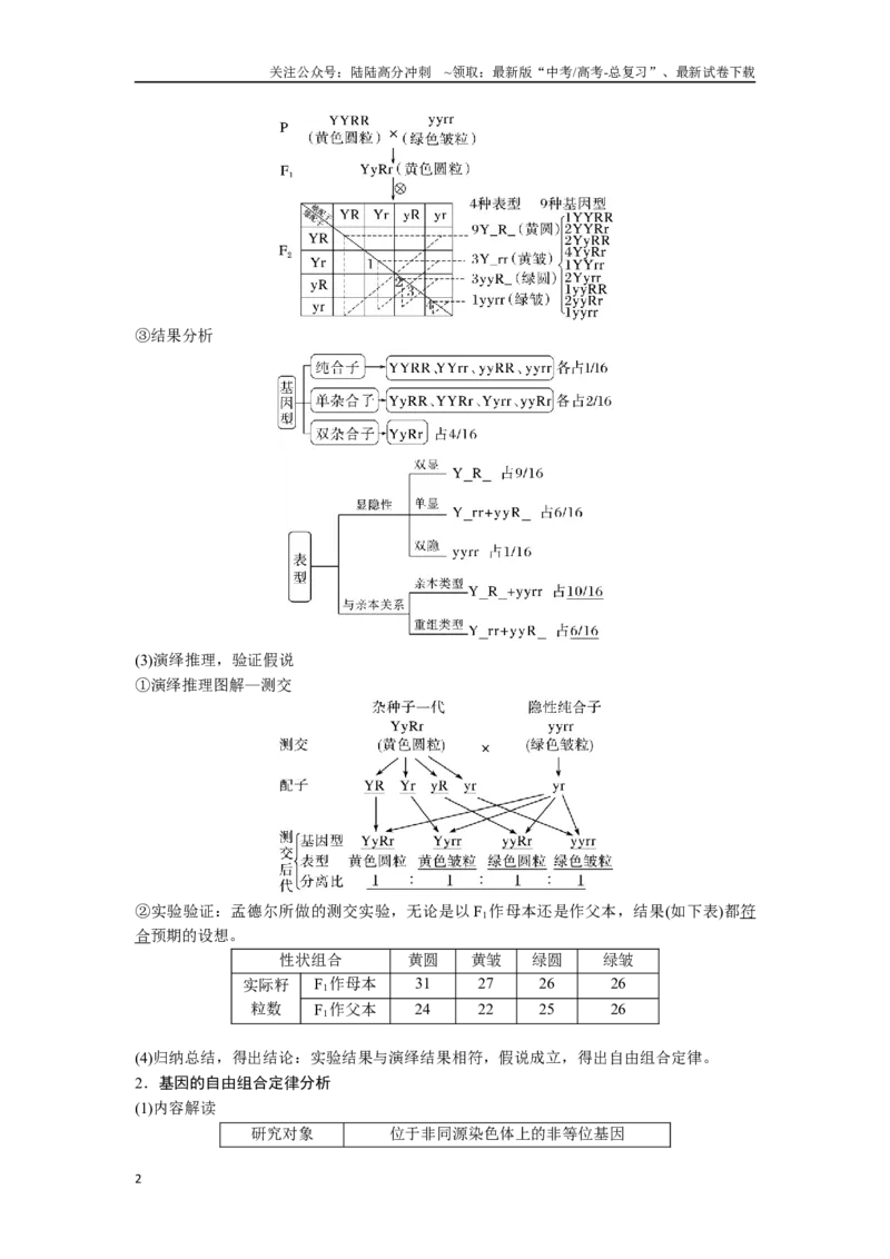 《专题12基因的自由组合定律（原卷版）_06-生物-高考总复习_专项复习_2024年_2024年高考生物经典小题必刷_资料》第2页预览