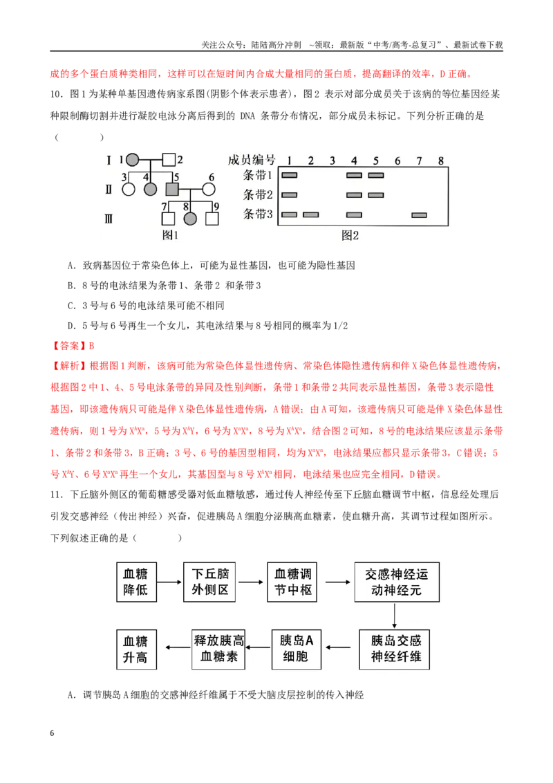 《生物（湖北卷02）（全解全析）_06-生物-高考总复习_专项复习_2025年_2025年高考押题预测卷（多地区）生物》第6页预览