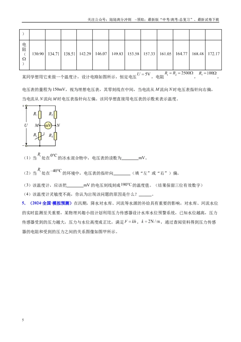 《方法10不同传感器的特点及设计自动化控制的方法（原卷版）_04-物理-高考总复习_专项复习_2024年_2024年高考物理实验攻略创新方法大全例题讲解全国通用_高考物理实验方法大全11份》第5页预览