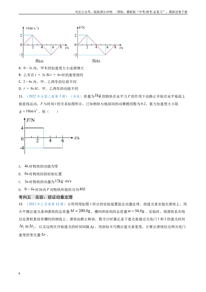 《专题12动量、冲量的理解及动量定理的应用（学生版）_04-物理-高考总复习_专项复习_2025年_2025年高考物理真题题源解密（新高考通用）》第6页预览
