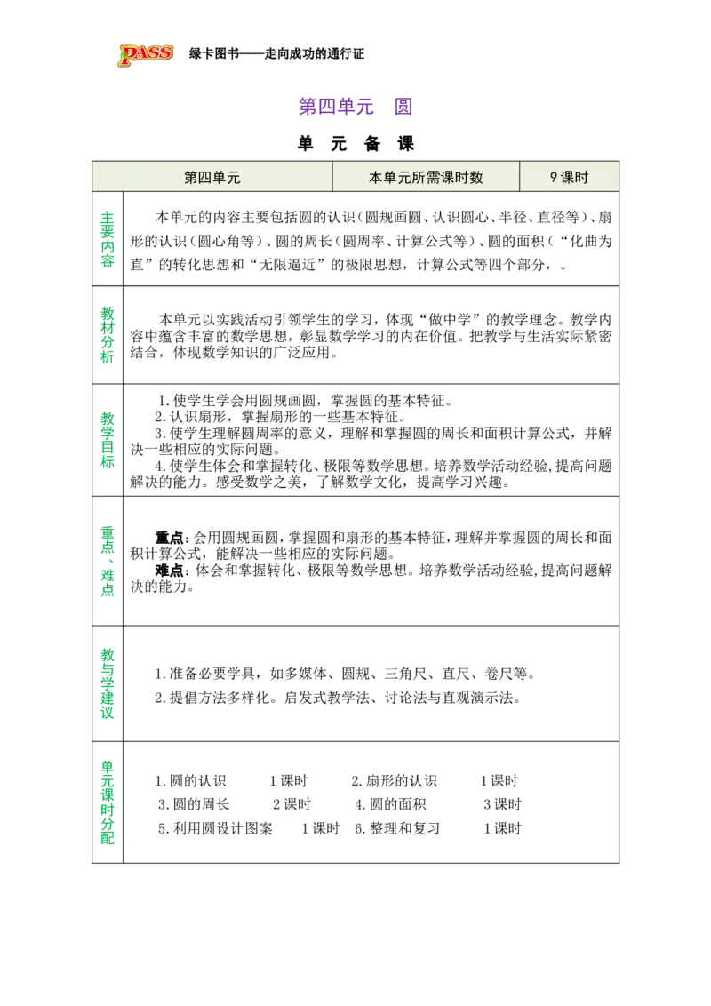 《第四单元总教案_26秋小学初中各机构教辅大合集（一本、教材帮、阳光同学、王朝霞、实验班、小典中点、上分卷、白欧、课堂笔记等等）_26秋小学教辅资料_1526秋课件教案_小学数学》第1页预览