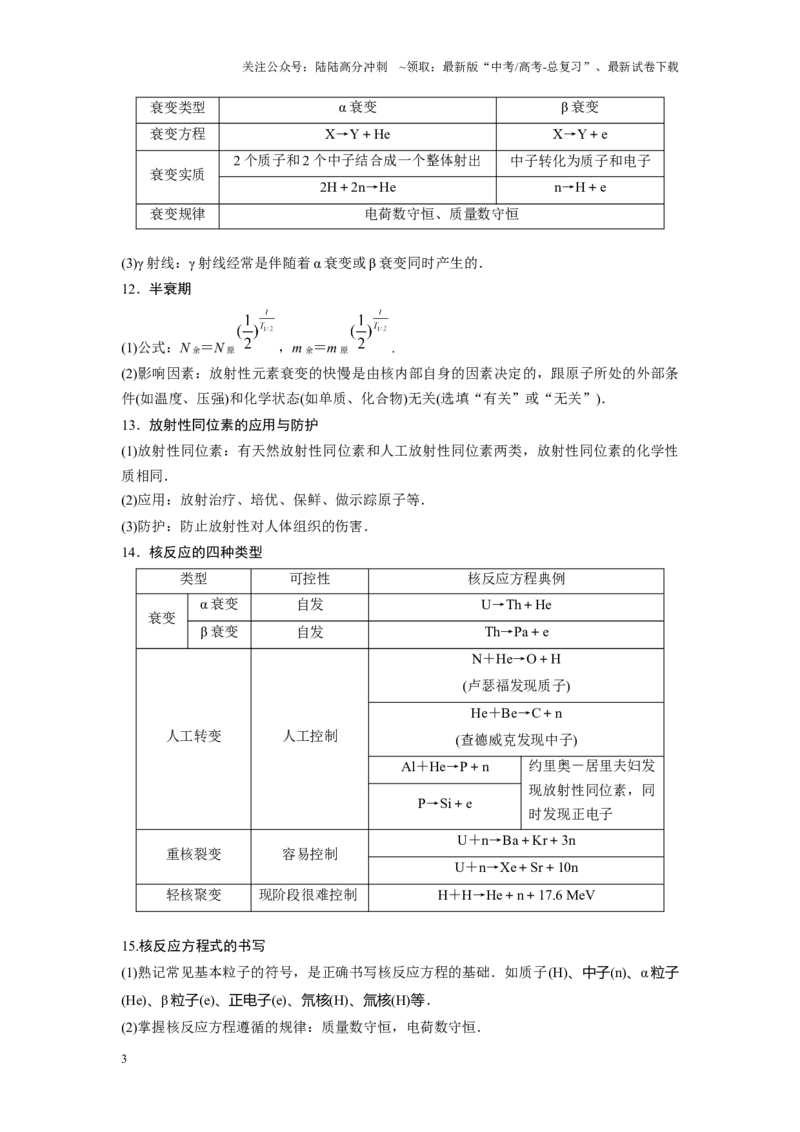 《考点02原子结构　原子核（解析版）_04-物理-高考总复习_一轮复习_2024年_2024年新高考物理一轮专题复习方略_资料_第十八章原子物理(2)份》第3页预览