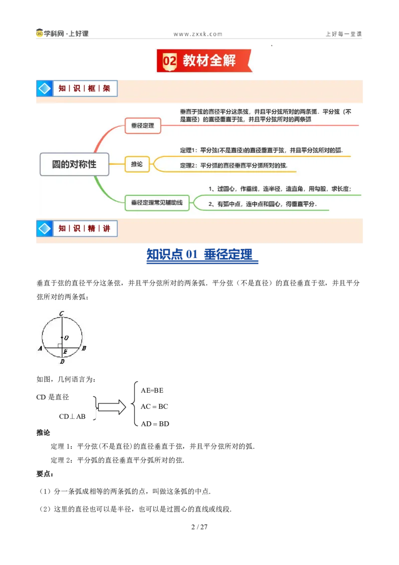 《苏科2026年《暑假同步预习讲义》第10讲圆的对称性12大题型（暑假预习讲义）（原卷版）_26秋初中教辅资料_26秋初中《暑假预习》》第2页预览