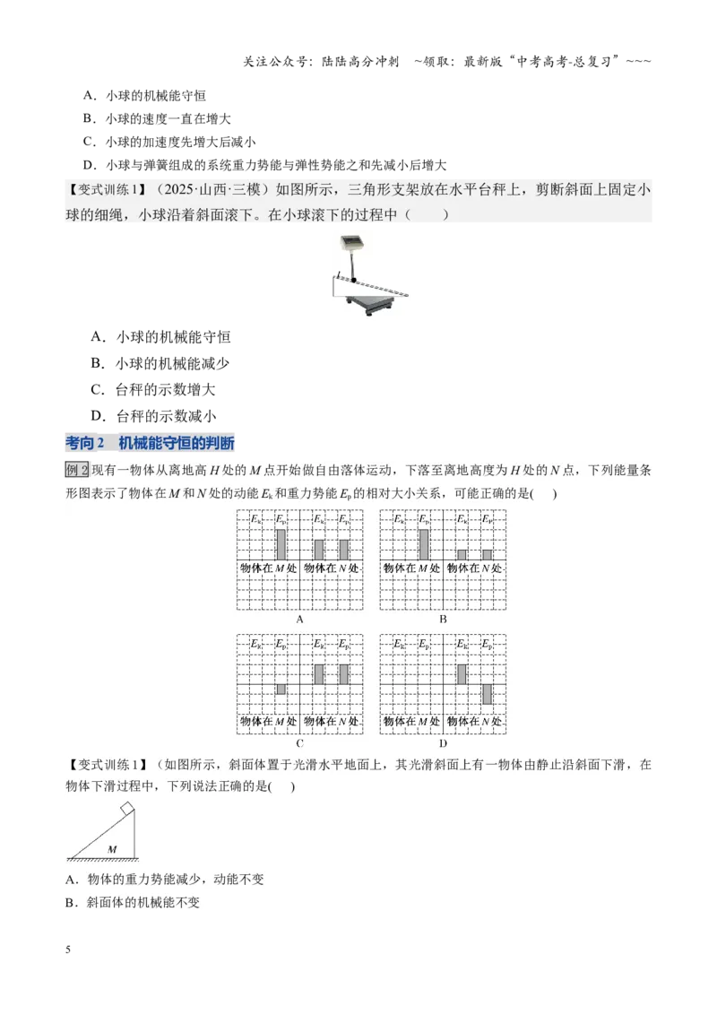 《第21讲机械能守恒定律及其应用（复习讲义）（湖南专用）（学生版）_04-物理-高考总复习_一轮复习_2026年-物理高考一轮复习_2026年高考物理一轮课件+讲义+练习（湖南专用）-G331》第5页预览