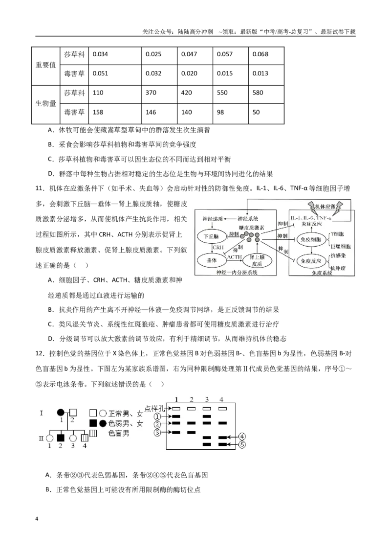 《生物（福建卷）（考试版）_06-生物-高考总复习_专项复习_2025年_2025年高考第一二三次模拟卷（多地区）生物_2025年高考生物第一次模拟卷24套》第4页预览