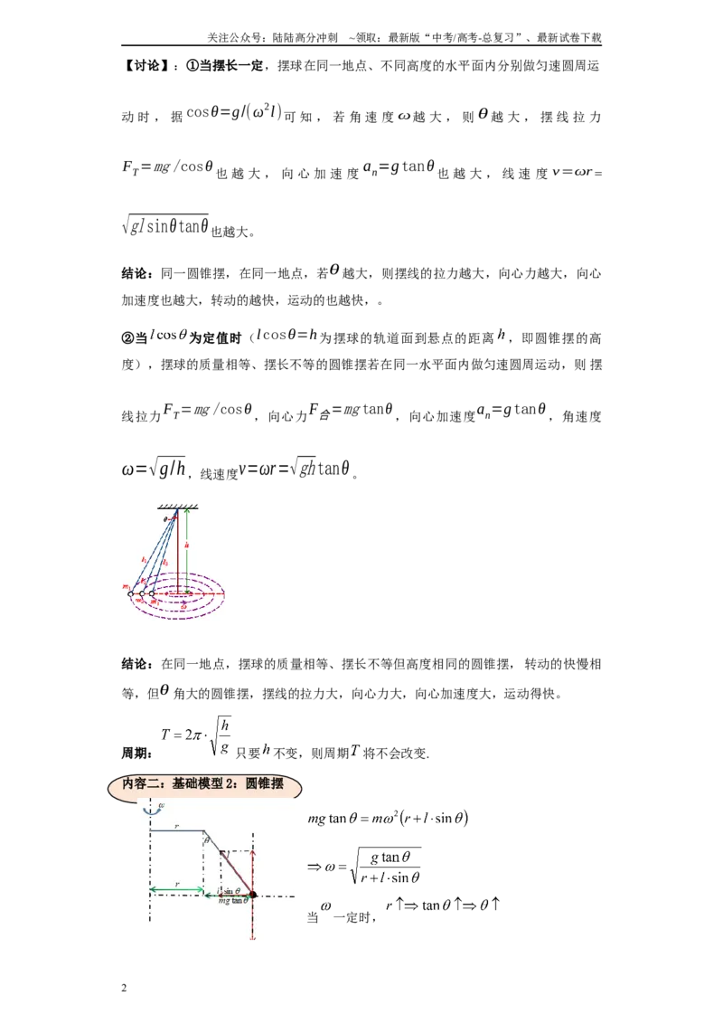 《第06讲水平圆中圆锥摆及圆锥斗、圆碗模型（解析版）_04-物理-高考总复习_一轮复习_2024年_2024年高考物理一轮复习模型解题技巧巩固练习备考_第四章曲线运动各模块之分析8)份》第2页预览