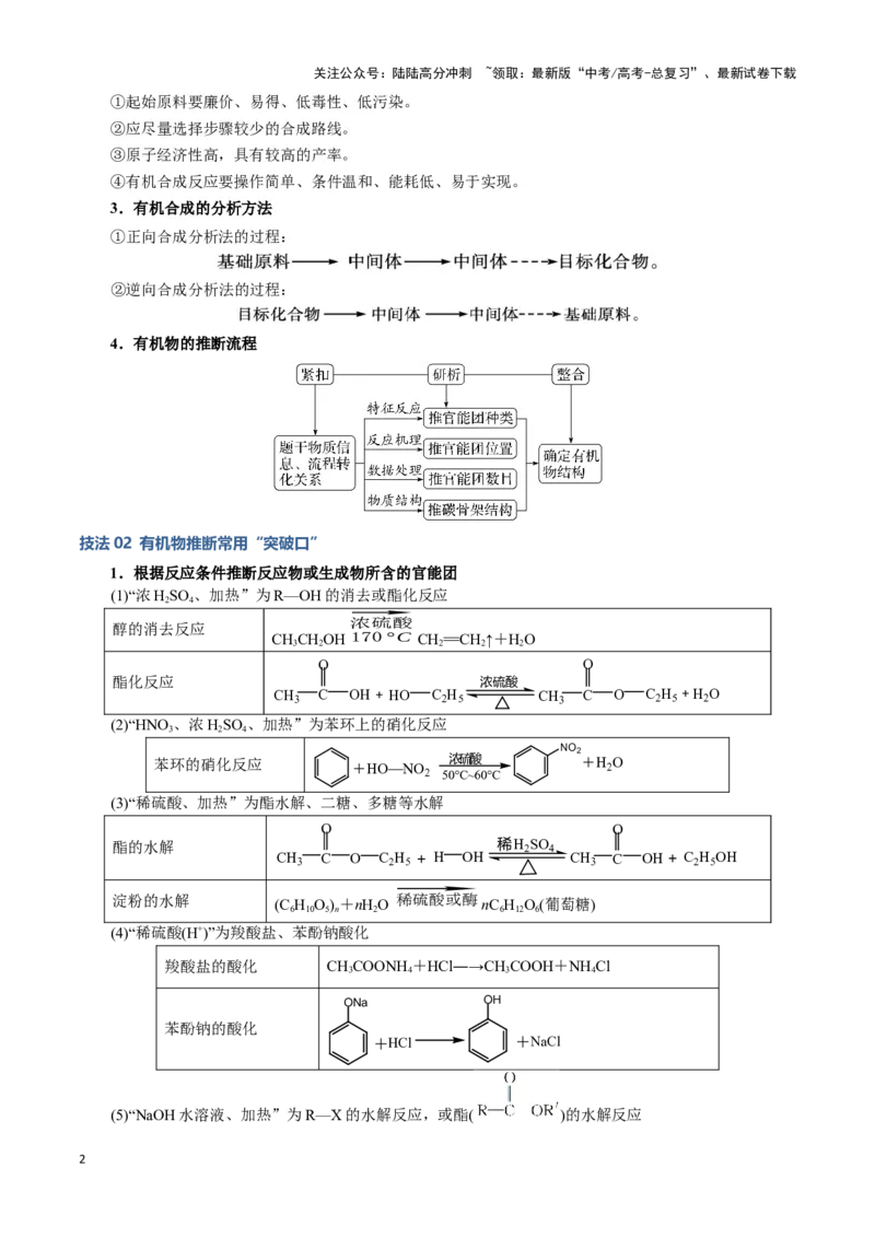 《模板04有机物的综合推断(学生版)_05-化学-高考总复习_专项复习_2025年_2025年高考化学答题技巧与答题模板（全国通用）》第2页预览