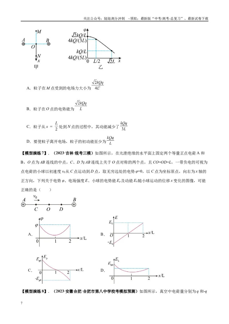 《专题12匀强电场中的“点线面迹”模型（学生版）_04-物理-高考总复习_专项复习_2025年_2025年高中高考物理模型与方法_资料_2高中物理模型与方法》第7页预览