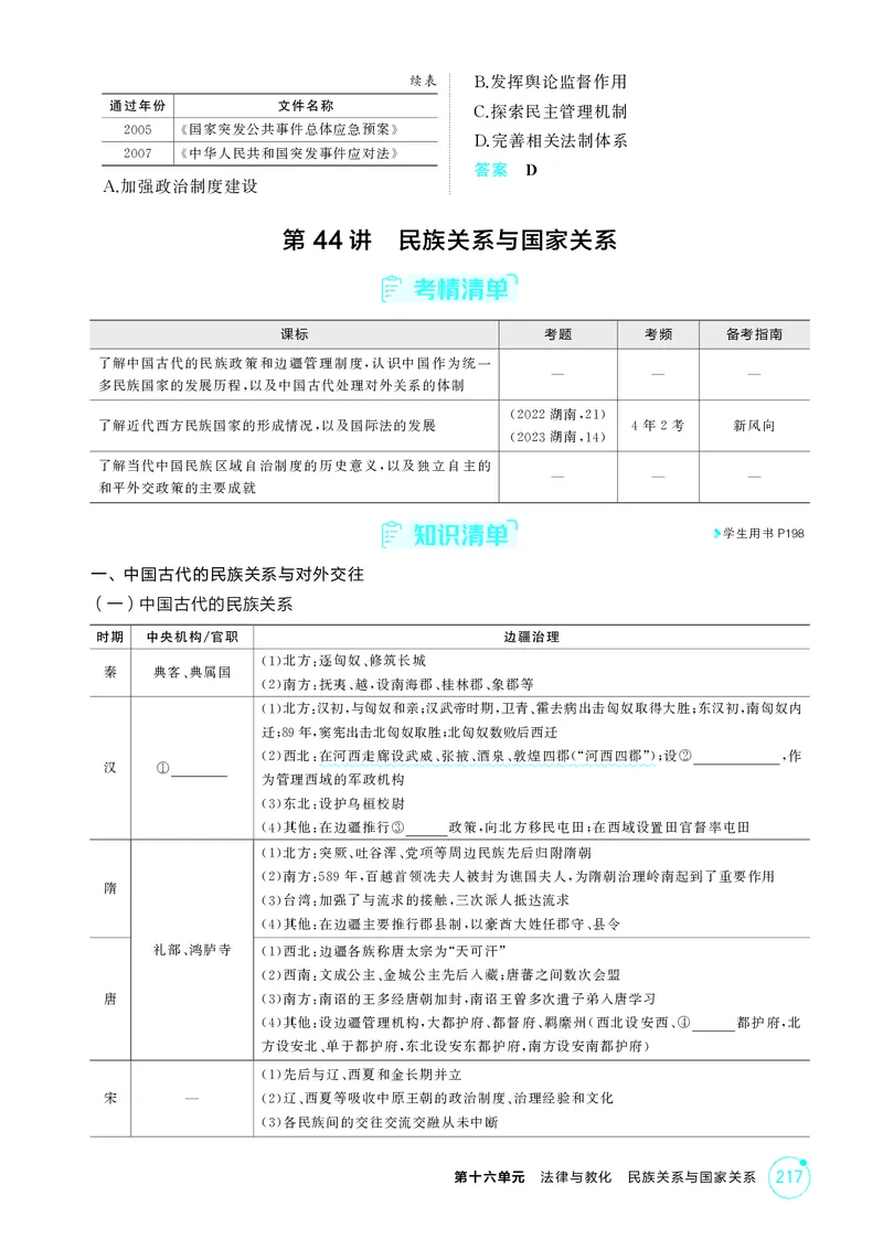 《-1_16-第十六单元　法律与教化　民族关系与国家关系-副本_2026版教学资源包_202653高考总复习A版_湖南版_2026版.湖南版.选考总复习.历史.5·3A版_二、教师用书PDF_2_精讲册PDF》第7页预览