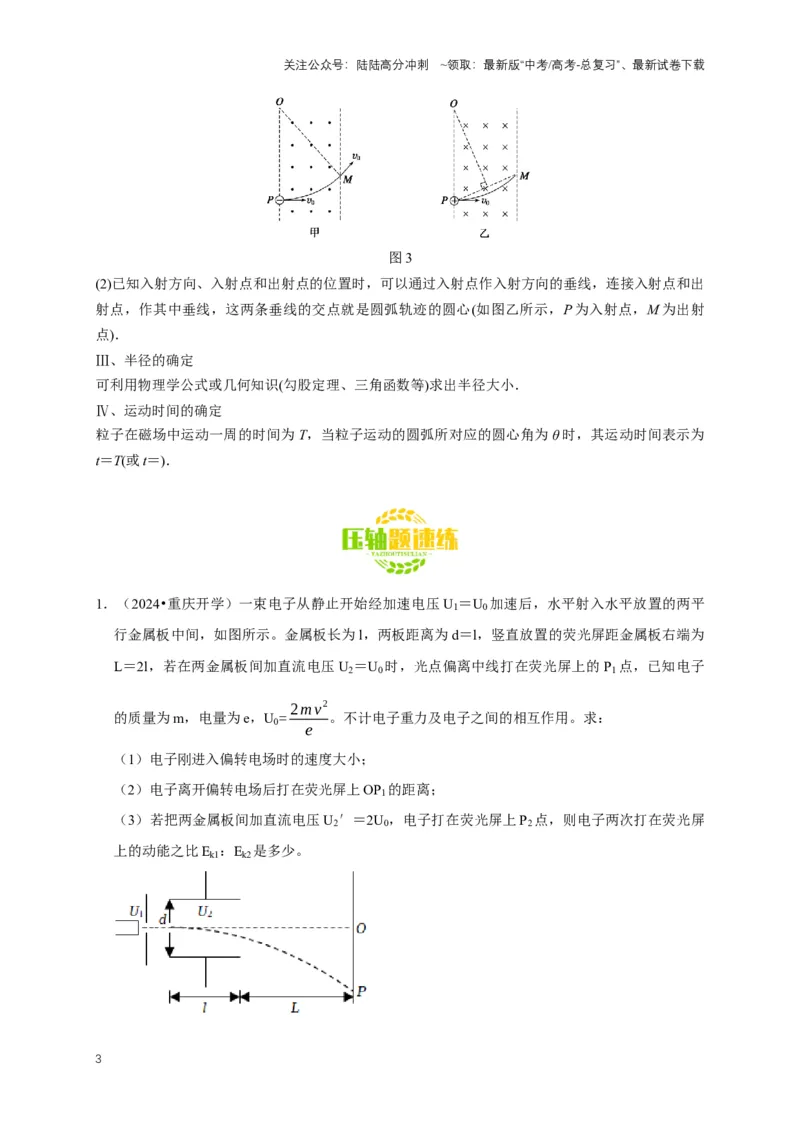 《秘籍9带电粒子在电场、磁场中的动力学问题（教师版）_04-物理-高考总复习_专项复习_2025年_2025年新高考物理压轴题专项训练考点突破解题技巧_资料_高考物理压轴题专项通关秘籍》第3页预览