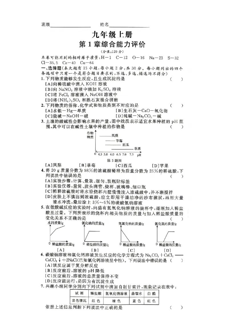 《单元项目高分评价_26秋小学初中各机构教辅大合集（一本、教材帮、阳光同学、王朝霞、实验班、小典中点、上分卷、白欧、课堂笔记等等）_26秋初中教辅资料_26秋初中《全效学习本》》第1页预览