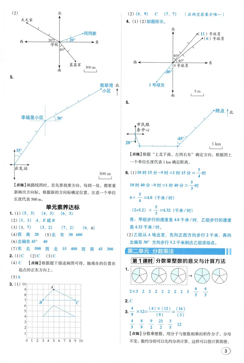 《答案详解数学RJ6上_26秋小学初中各机构教辅大合集（一本、教材帮、阳光同学、王朝霞、实验班、小典中点、上分卷、白欧、课堂笔记等等）_26秋小学教辅资料_26秋典中点人教数学6上》第5页预览