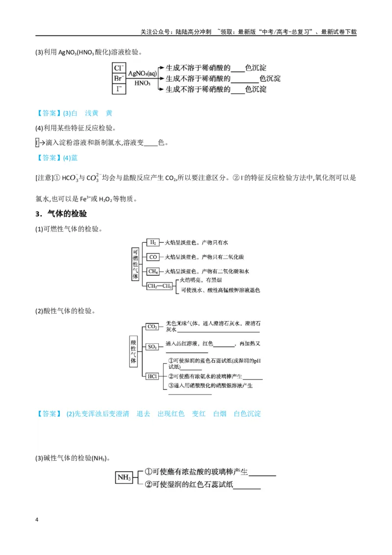《升级版微专题43常见物质的分离、提纯和鉴别-（解析版）(全国版)_05-化学-高考总复习_一轮复习_2024年_2024年高考化学一轮复习考点微专题_资料》第4页预览
