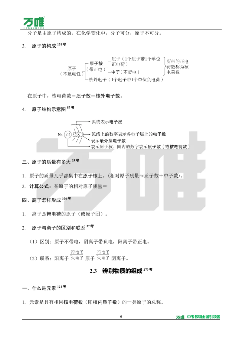《教材核心知识速记册_2027版初中《万唯教材同步情境教学课件》（全科）7-9年级_2027版初中《万唯教材同步情境教学课件》化学（9年级全一册）_3.教材核心知识速记（word）》第6页预览