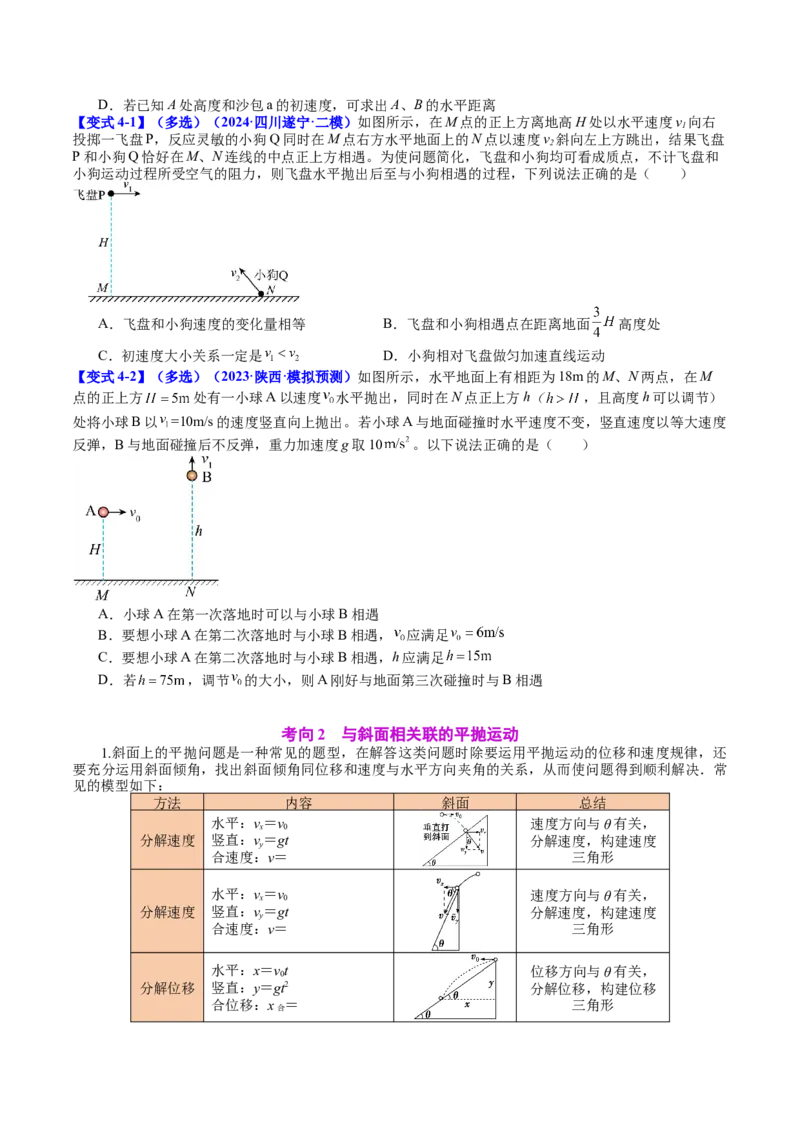 《专题15抛体运动（学生版）_04-物理-高考总复习_一轮复习_2026年-物理高考一轮复习_142026年高考物理一轮复习讲与练（知识点+考向）》第7页预览