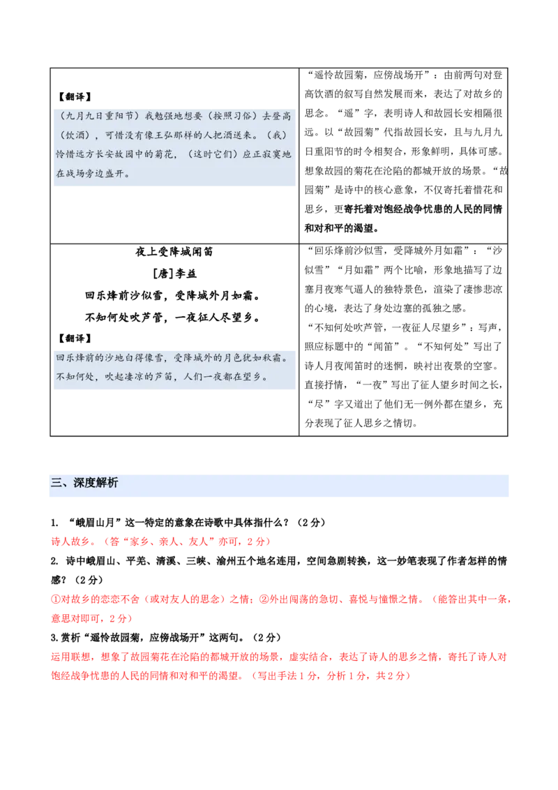 《统编2026年《暑假预习讲义》第13讲课外古诗词诵读（一）（暑假预习讲义）（原卷版）_26秋初中教辅资料_26秋初中《暑假预习》_2026秋《暑假自学课》7上语文（人教版）》第4页预览