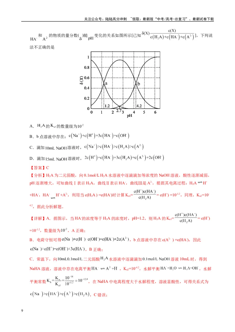 《模拟卷08（新疆、西藏专用，15+4）（解析版）_05-化学-高考总复习_专项复习_2025年_2025年高考化学模拟卷（新疆、西藏专用）8套》第9页预览