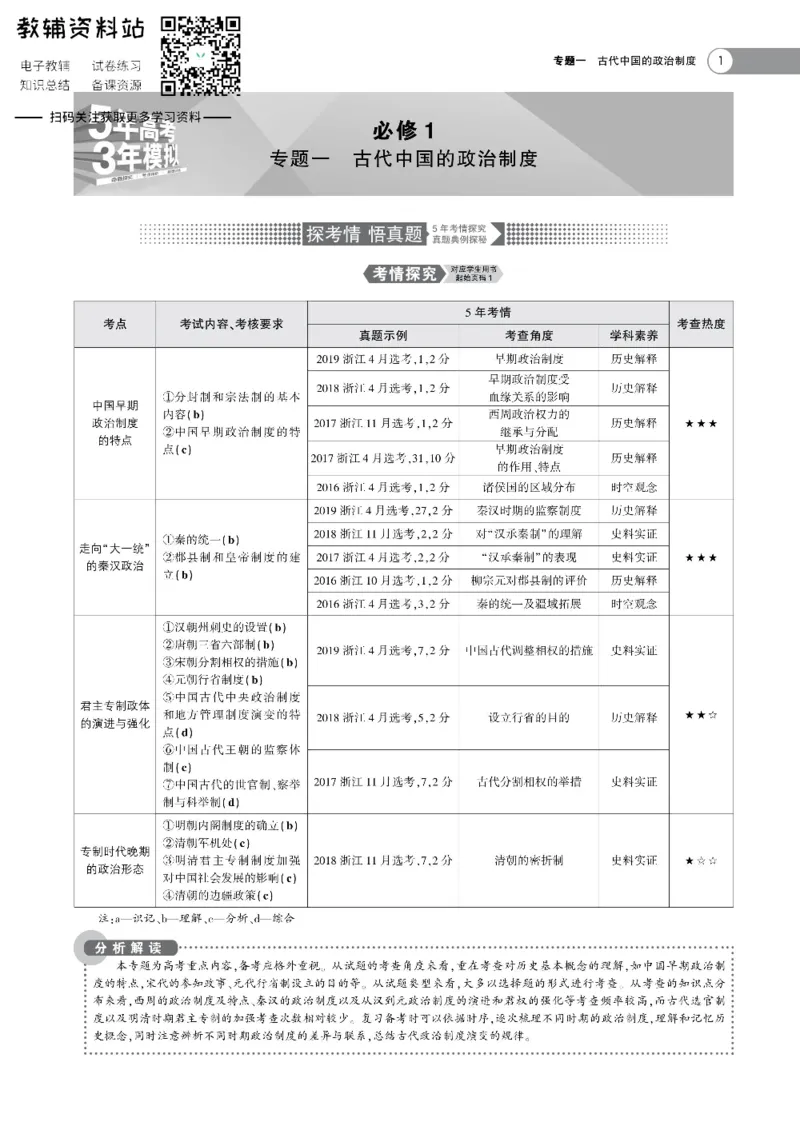 《《5年高考3年模拟》A版历史浙江版_2021版》第1页预览