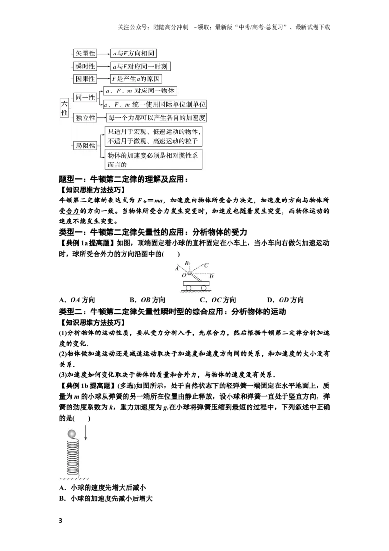 《知识点11：牛顿三个运动定律的理解（提高原卷版）_04-物理-高考总复习_一轮复习_2024年_2024年高考物理一轮复习讲义及对应练习题重点提升》第3页预览