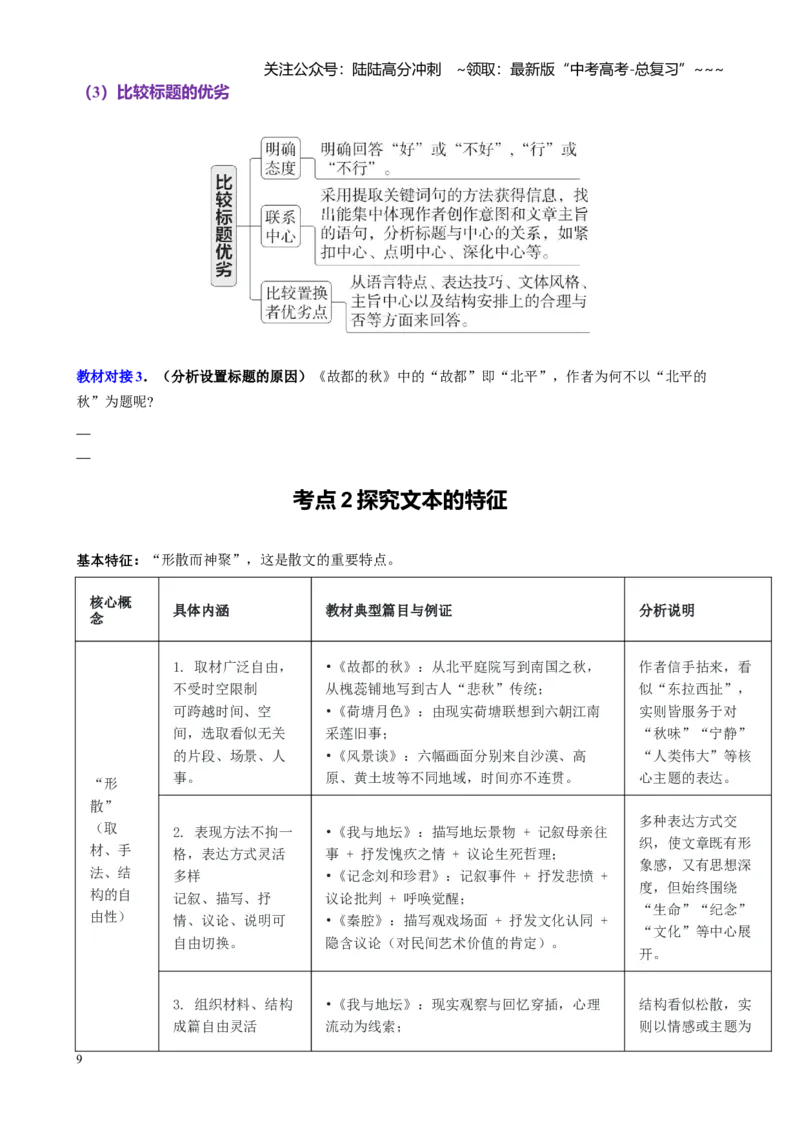 《第06讲探究散文的意蕴探究、探究文本特征、观点分析印证（讲义学生版）_一轮复习_2026年-语文一轮复习_2026年高考语文一轮复习精讲课堂（全国通用）-G385_资料》第9页预览