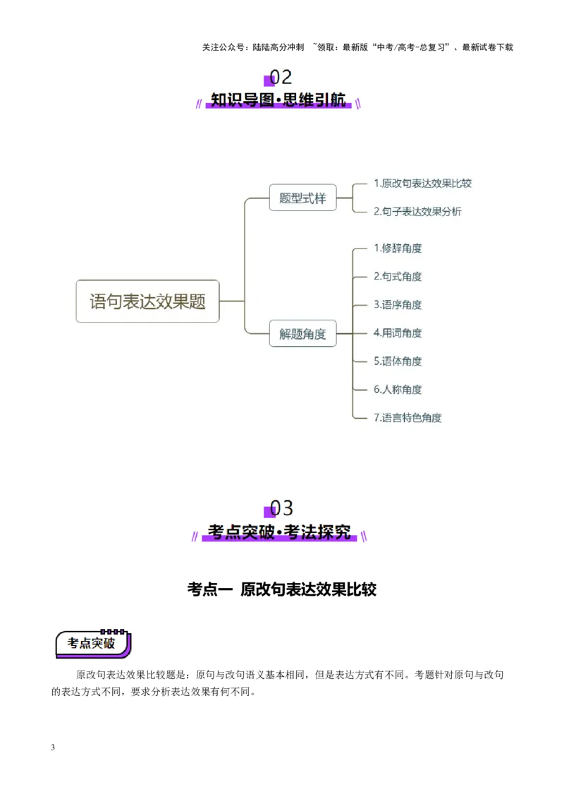 《第06讲语句表达效果（讲义）（学生版）_一轮复习_2025年_2025年高考语文一轮复习讲义+练习+课件（新教材新高考）_语言文字运用》第3页预览