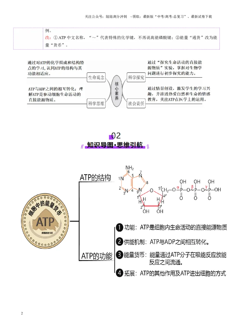 《第08讲酶和ATP（第二课时）（讲义）（学生版）_06-生物-高考总复习_一轮复习_2025年_2025年高考生物一轮复习讲义+练习+课件（新教材新高考）_第三单元细胞的能量供应和利用》第2页预览