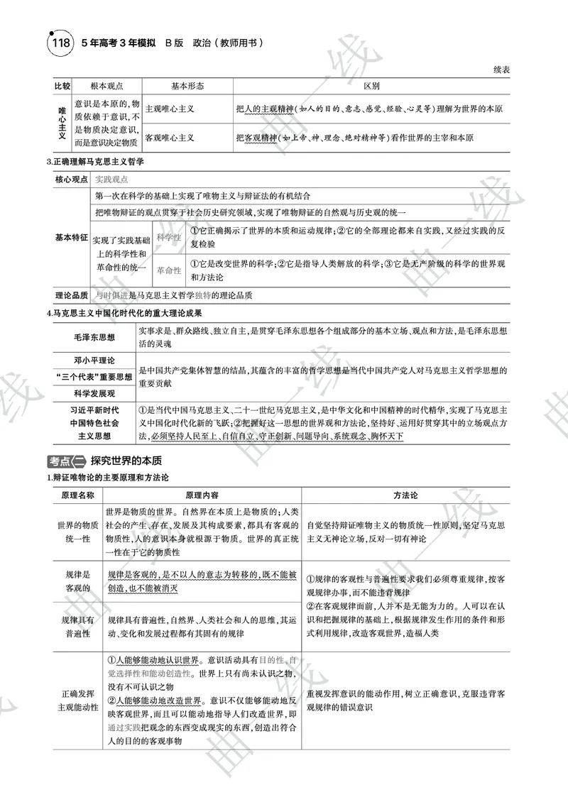 《1_082025版5·3B版新高考版专题八探索世界与把握规律PDF_2025版教学资源包_（总复习系列）2025版《5年高考3年模拟》新高考版B版（⭐全科）_一、图书电子教参_第四部分哲学与文化》第2页预览