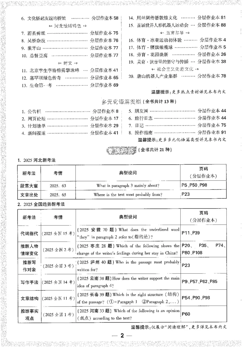 《1试题研究A4_2026版《万维中考试题研究》多省合集_2026版《万唯中考-试题研究》河北语数英物化_2026万唯中考试题研究河北英语》第6页预览