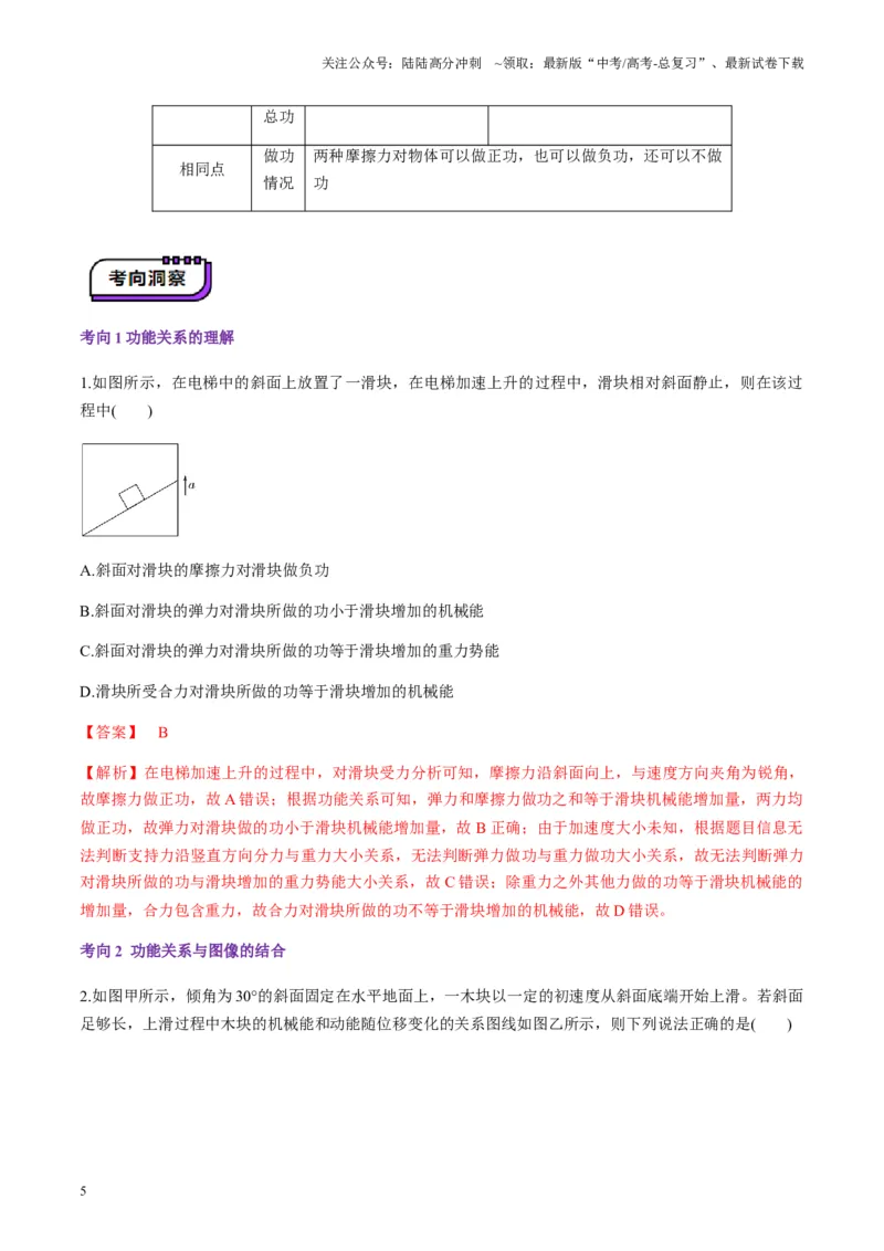 《第22讲功能关系能量守恒定律（讲义）（教师版）_04-物理-高考总复习_一轮复习_2025年_2025年高考物理一轮复习讲义+练习+课件（新教材新高考）_第六章机械能守恒定律》第5页预览