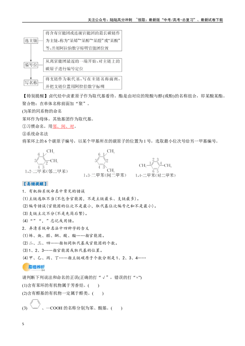 《考点34有机化合物的结构特点与研究方法（核心考点精讲精练）-（新高考通用）（教师版）_05-化学-高考总复习_一轮复习_2025年_2025年高考化学一轮复习考点精讲精练（新高考通用）》第5页预览