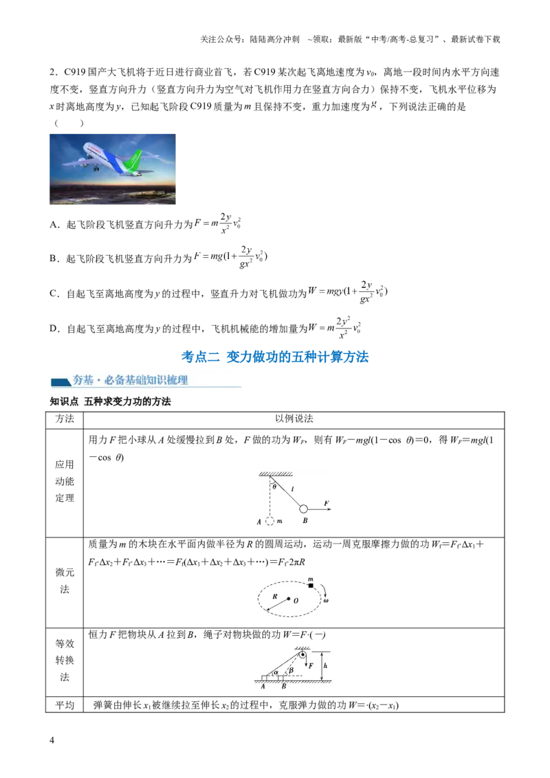 《第25讲功和功率（讲义）（原卷版）_04-物理-高考总复习_一轮复习_2024年_2024年高考物理一轮复习讲练测（讲义+练习+课件）（新高考）_讲义+练习_第25讲功和功率（讲义）》第4页预览