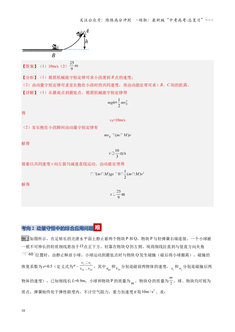 《第24讲动量守恒定律（复习讲义）（福建专用）（教师版）_04-物理-高考总复习_一轮复习_2026年-物理高考一轮复习_2026年高考物理一轮课件+讲义+练习（福建专用）-G328》第10页预览