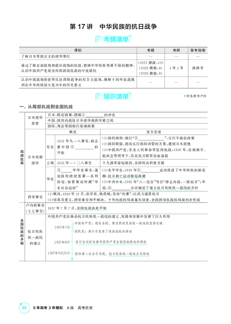 《1_07-第七单元　中国成立与新民主主义革命_2026版教学资源包_202653高考总复习A版_湖南版_2026版.湖南版.选考总复习.历史.5·3A版_二、教师用书PDF_必修中外历史纲要（上）_2_精讲册PDF》第8页预览
