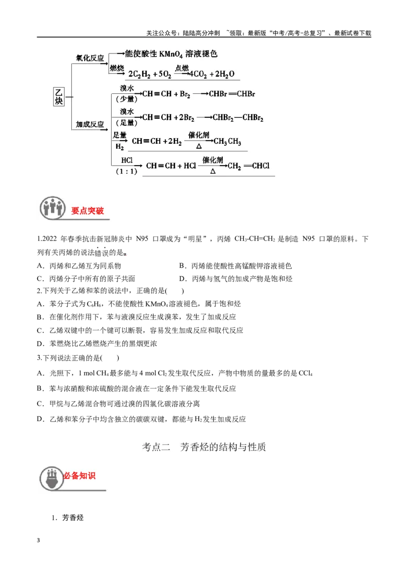 《第40讲烃（讲义）-（原卷版）_05-化学-高考总复习_一轮复习_2024年_2024年高考化学一轮复习讲义+分层练习_资料》第3页预览