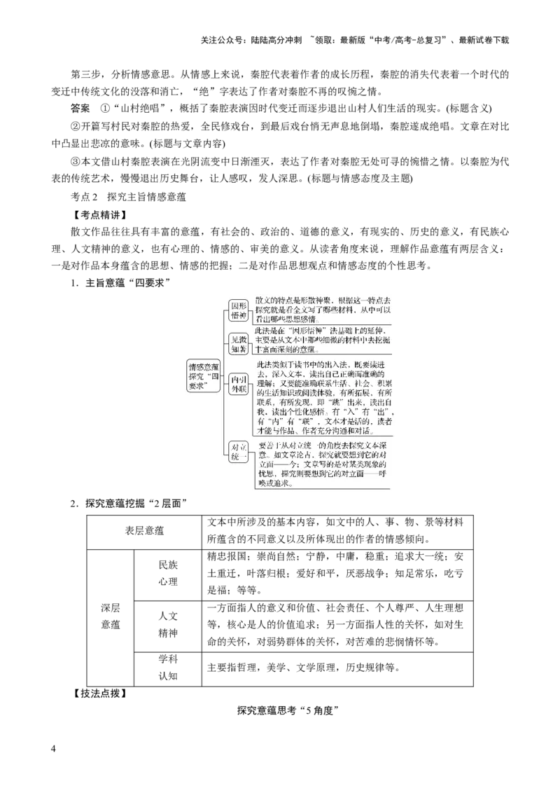 《考点43探究散文的主旨意蕴_一轮复习_2024年_2024年高考语文一轮复习考点帮（新高考专用）》第4页预览