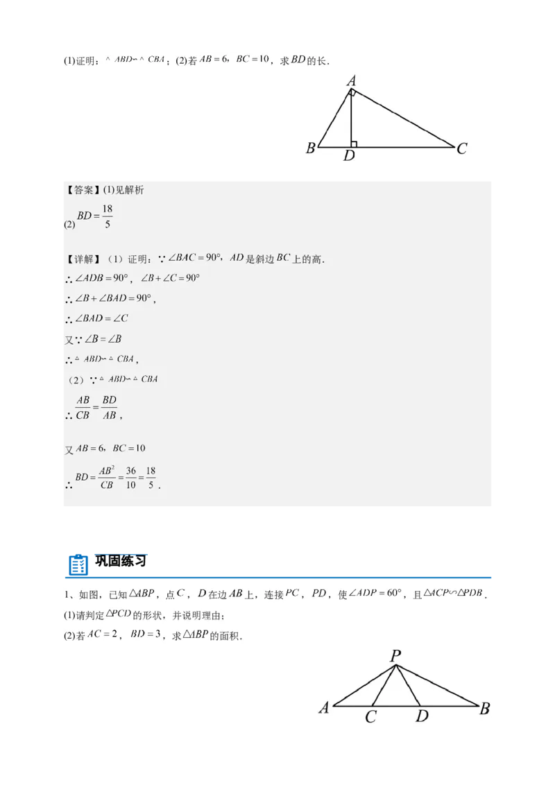 《专题21共边共角模型（射影模型等4种类型）-解析版_2025中考数学题型解题分类专题合集_2025年中考数学压轴题解题模型31个专题www.jiaoyupan.vip》第4页预览
